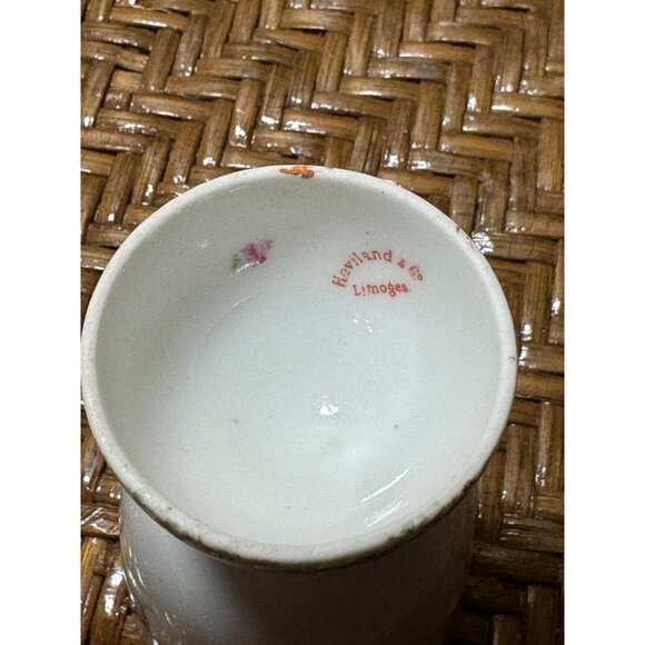 VINTAGE HAVILAND & CO. LIMOGES EGG CUPS FLORAL DESIGN - Picture 8 of 9